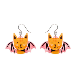Erstwilder Winged Kitty Drop Earrings