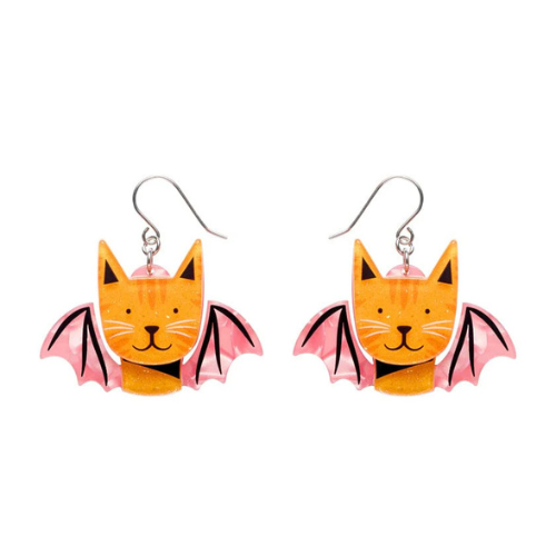 Erstwilder Winged Kitty Drop Earrings