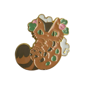 Kittybug in Bloom Enamel Pin