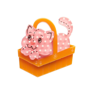 Erstwilder Cozy Custard Cat Mini Brooch