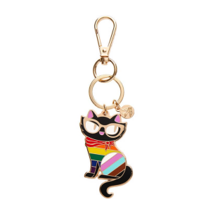 Erstwilder Elissa the Rainbow Cat Enamel Key Ring