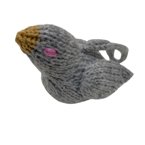 Grey Knitted Bird