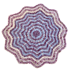 Iced Blueberry Latte Crochet Kitty Blanket