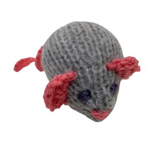 Small Grey Knitted Mouse